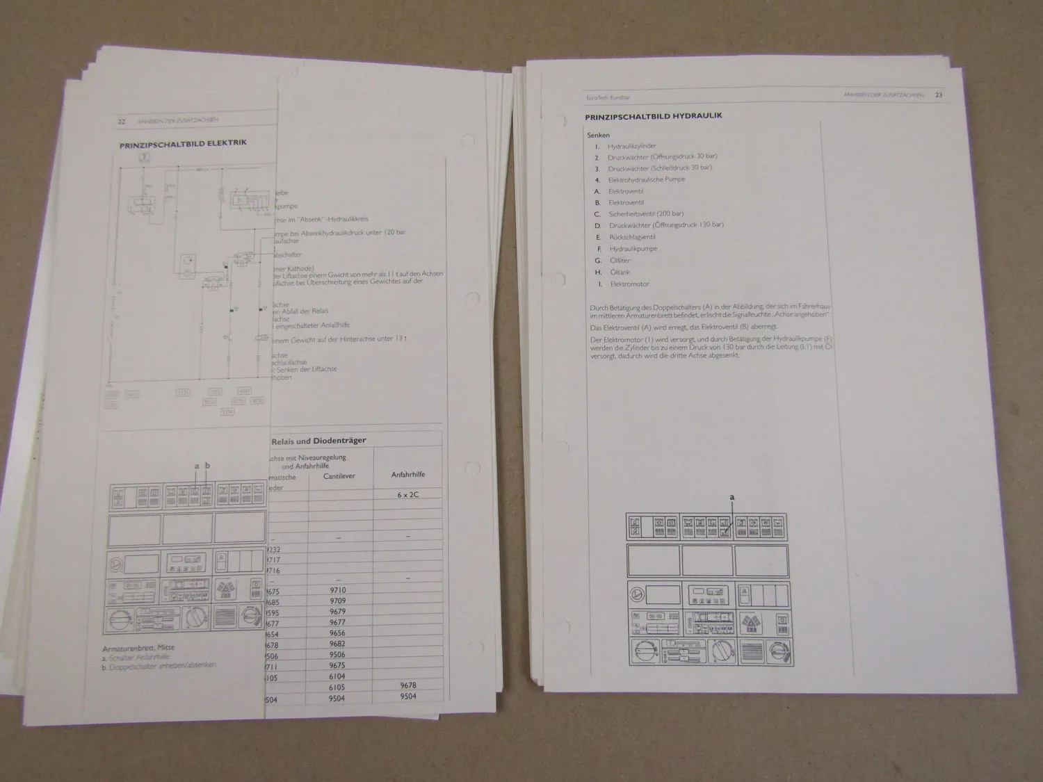 Iveco Eurotech Eurostar Zusatzachsen Werkstatthandbuch Reparaturanleitung 1994