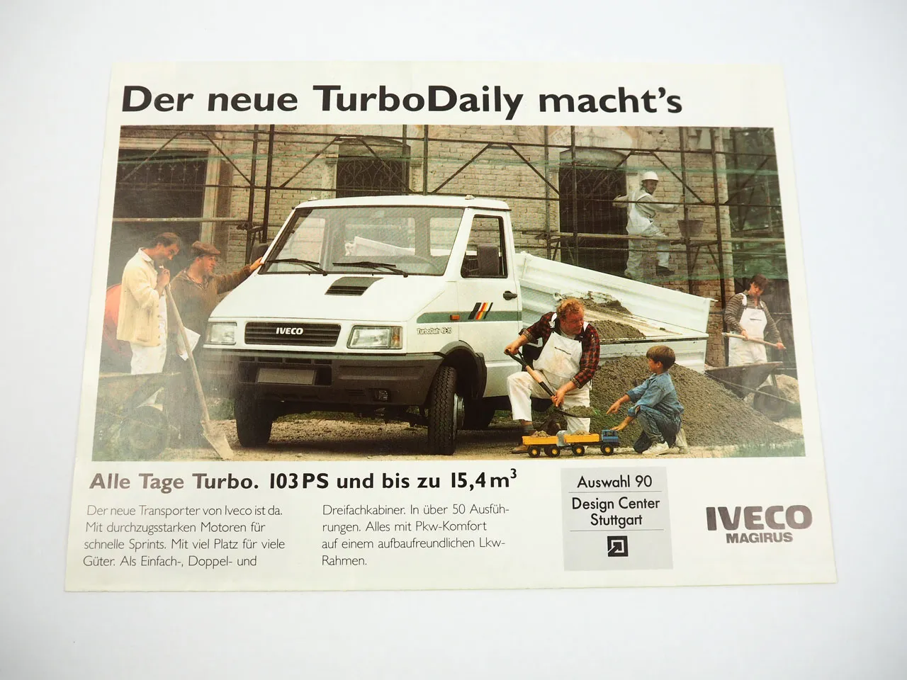 Iveco TurboDaily 49-10 Transporter Testbericht Prospekt 1990er Jahre