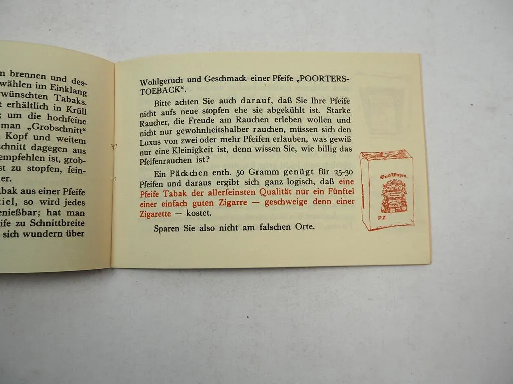 J. & A. C. van Rossem Tabak Fabrik Rotterdam Broschüre & Preisliste 1932