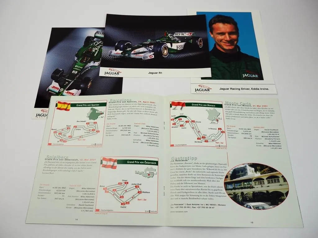 Jaguar R1 Pressemappe Formel1 Guide Pressefotos 2001