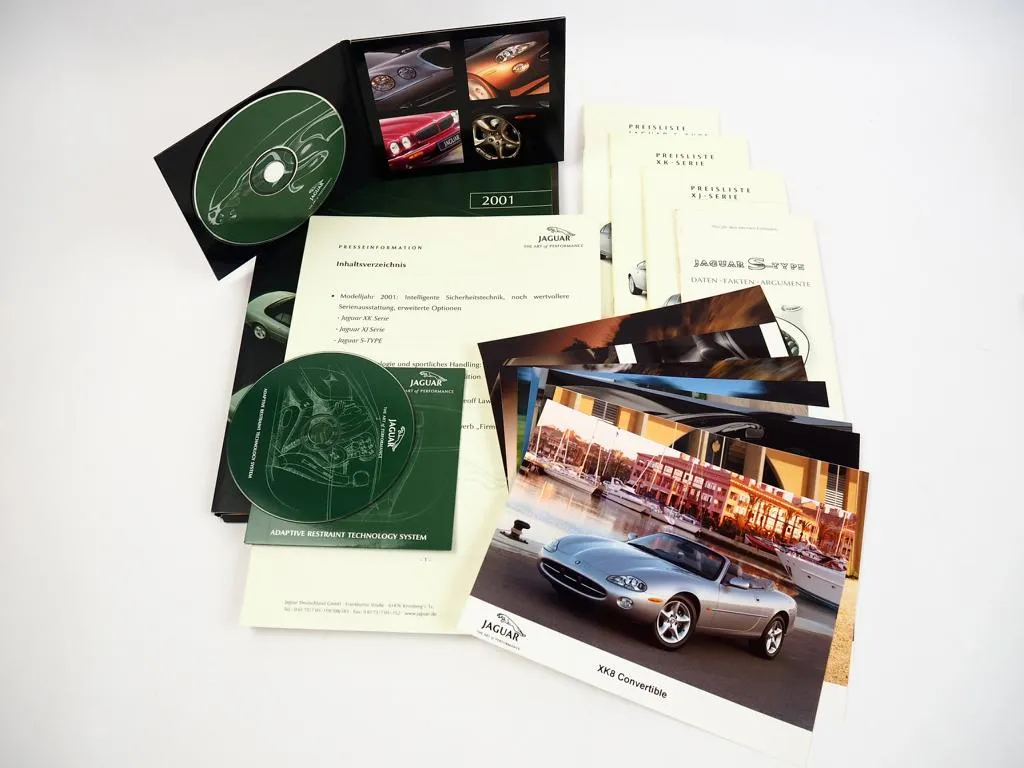 Jaguar S-Type X-Type XJ XK Pressemappe Pressefotos CD Modelljahr 2001 2002