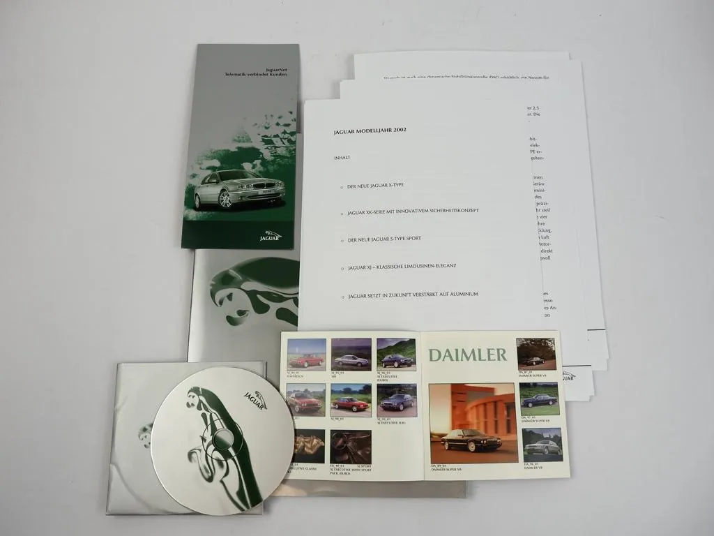 Jaguar S-Type X-Type XJ XK Pressemappe Pressefotos CD Modelljahr 2001 2002