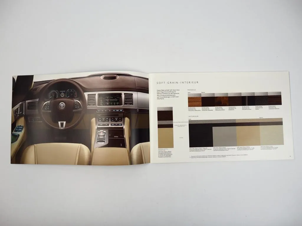 Jaguar XF 2.2 3.0 V6 5.0 V8 Prospekt Ausstattung und Preisliste 2011