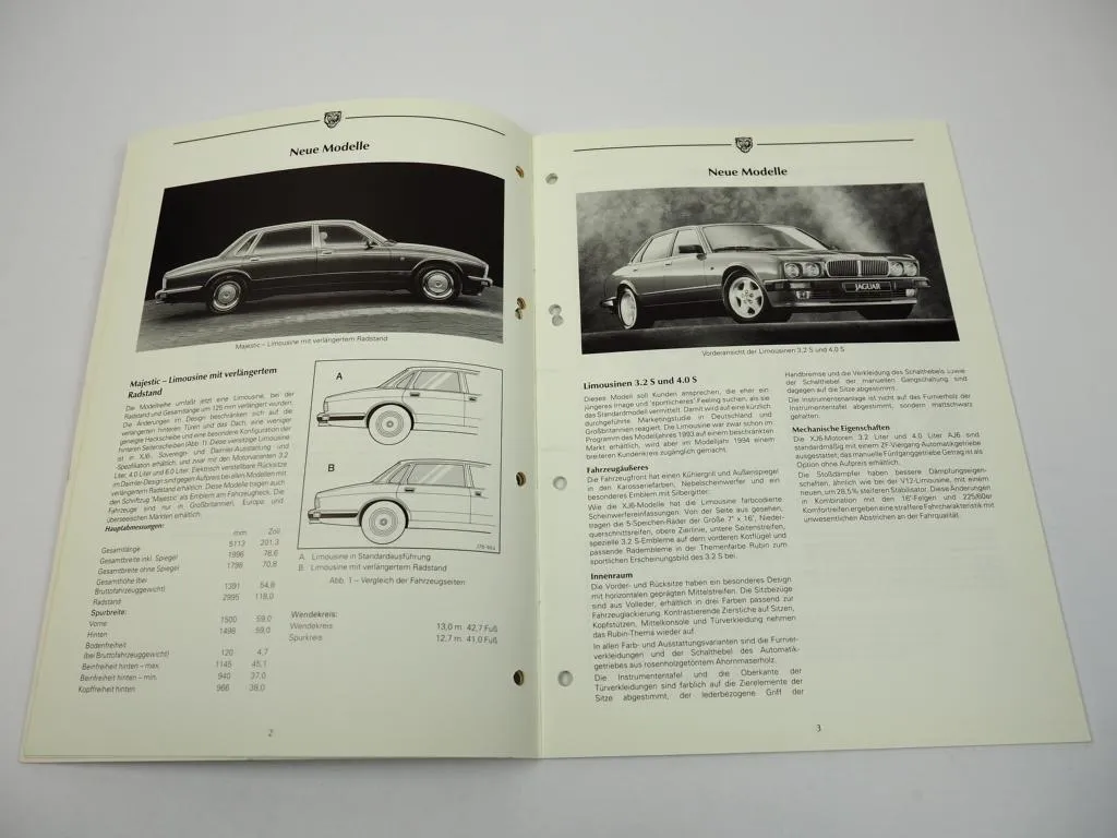 Jaguar XJS 3.2 4.0 Limousine Majestic MJ 1994 Technische Übersicht Einführung