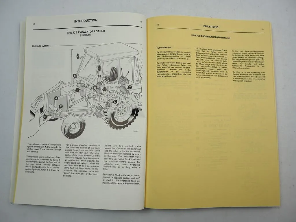JCB 3C 3CX 3D 4CN 4C Turbo Sitemaster Hammermaster Betriebsanleitung Handbook