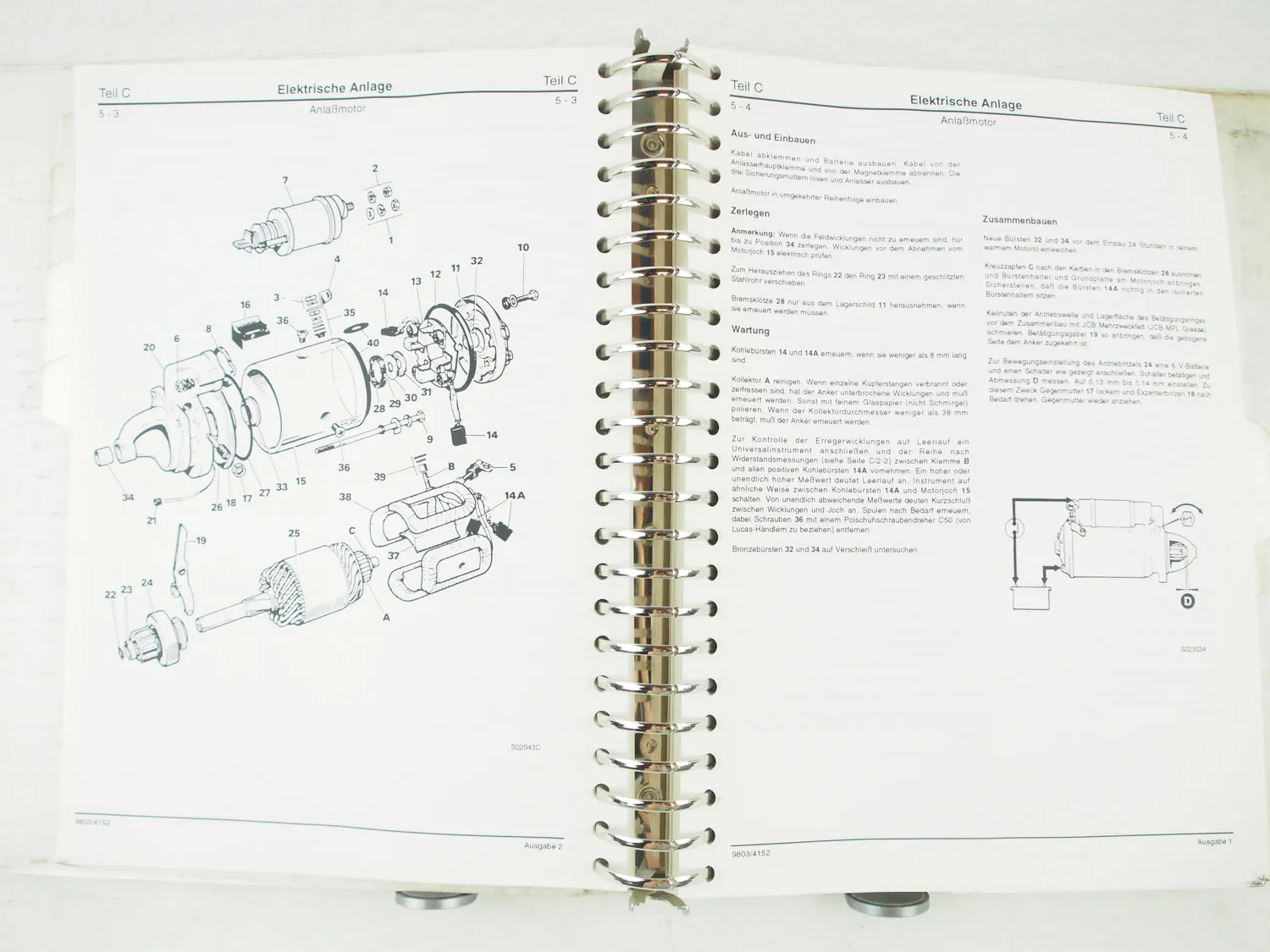 JCB 411 416 Radlader Reparaturanleitung Werkstatthandbuch Wartungshandbuch