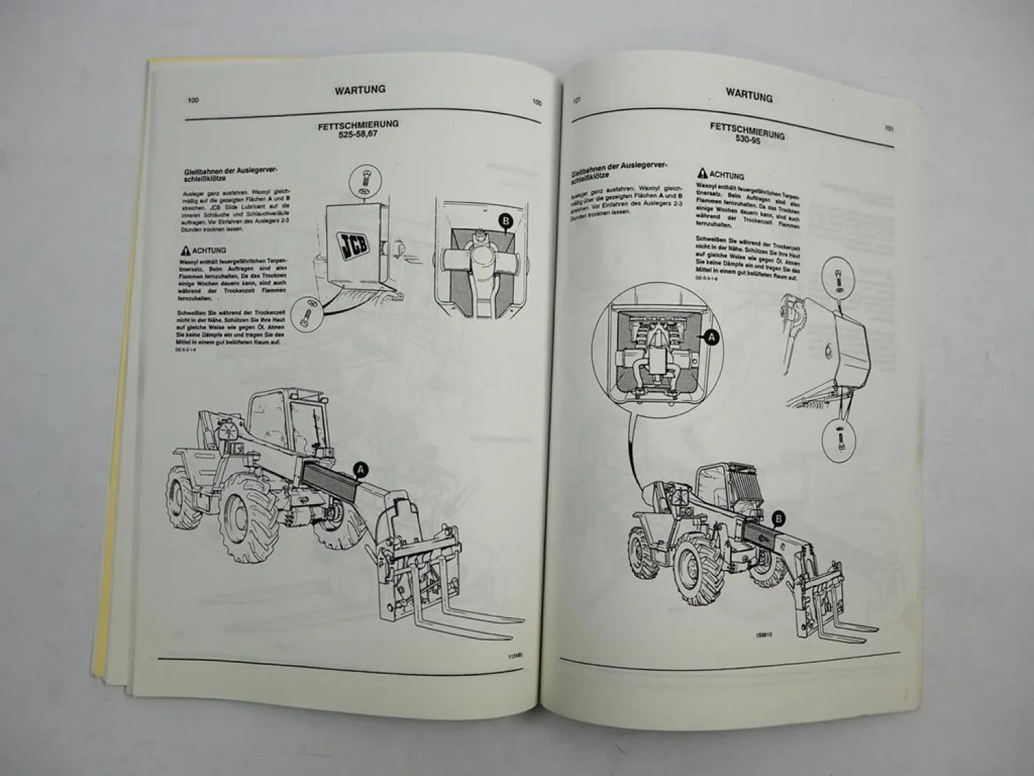 JCB 525-58 525-67 530-95 530-110 Loadall Lader Betriebsanleitung Wartung 2000