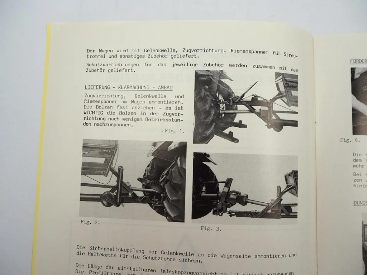 JF AV 30 3000 40 4000 50 5000 Wagen Betriebsanleitung Ersatzteilliste 1983/84