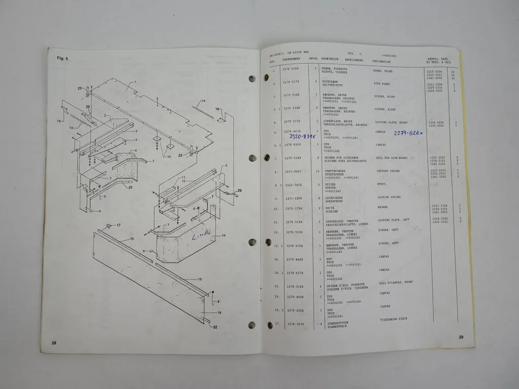 JF CM2650F Rotorrmäher Ersatzteilkatalog Spare Parts Book 1996