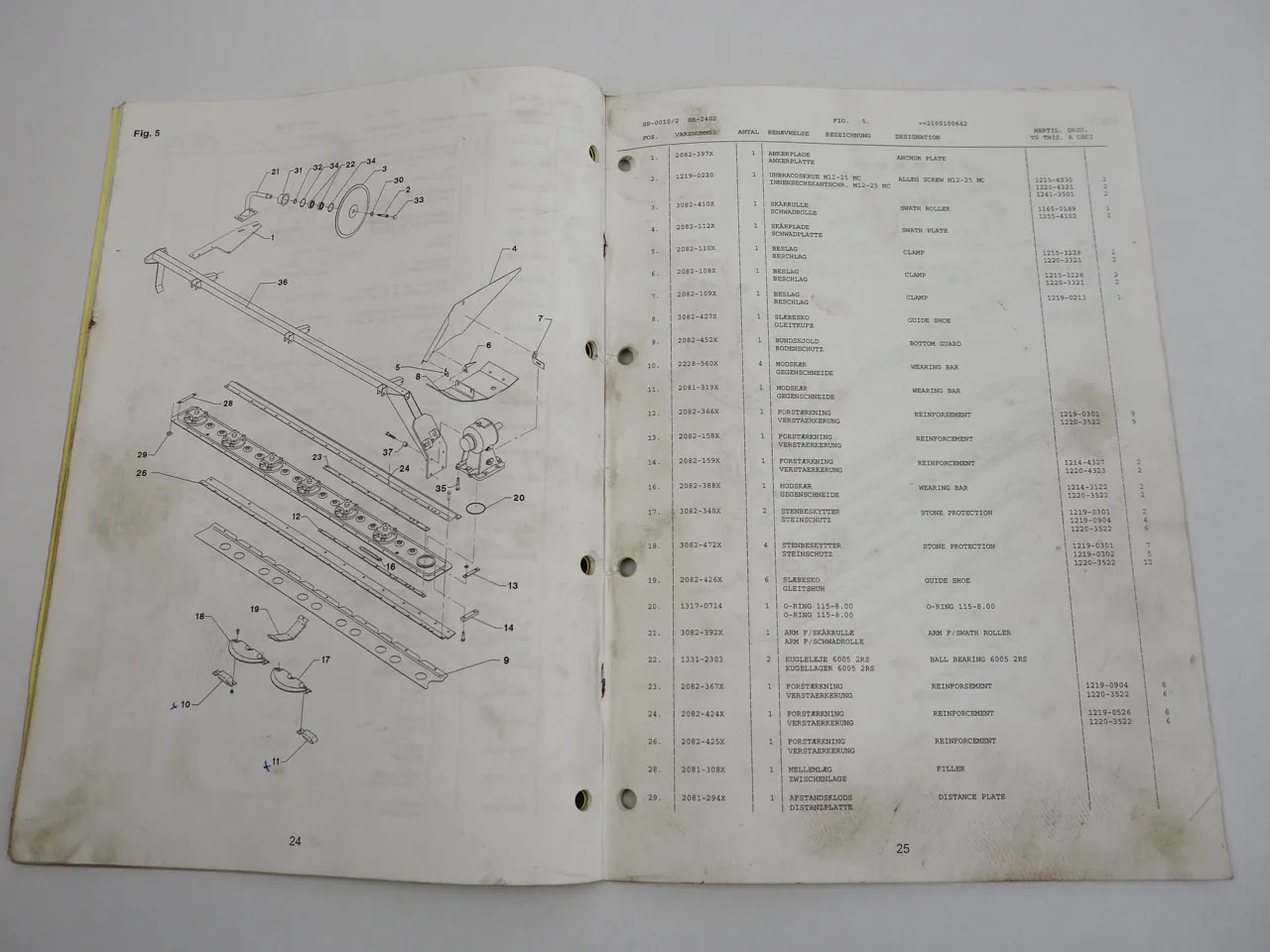 JF SB2402 Scheibenmäher Disc Mower Ersatzteilkatalog Spare Parts Book 2004