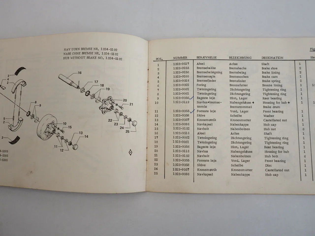 JF ST65 Miststreuer Anhänger Ersatzteilliste Spare Parts List 1976