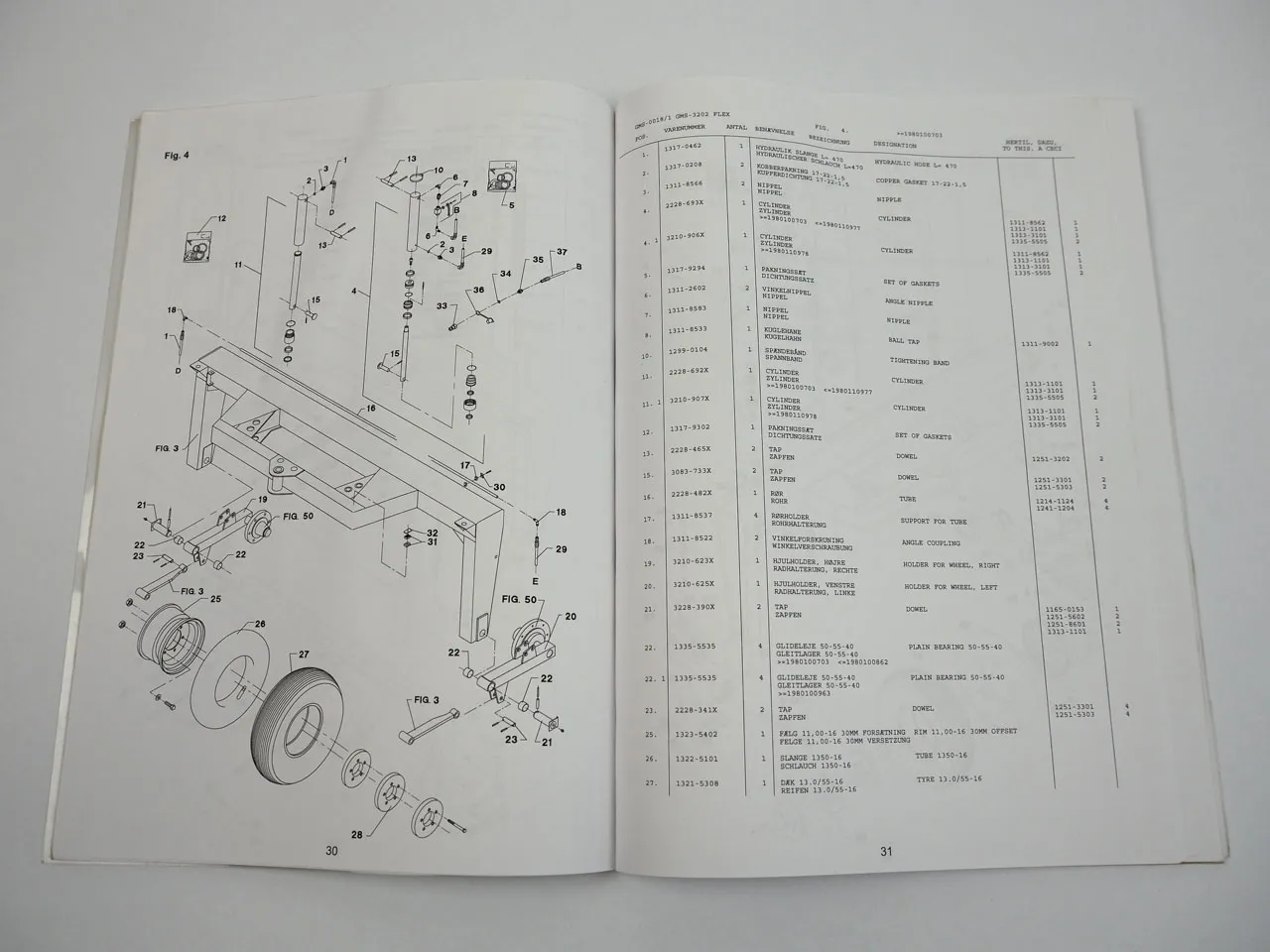 JF Stoll GMS3202 Flex Scheibenmäher Ersatzteilliste Spare Parts List 2003