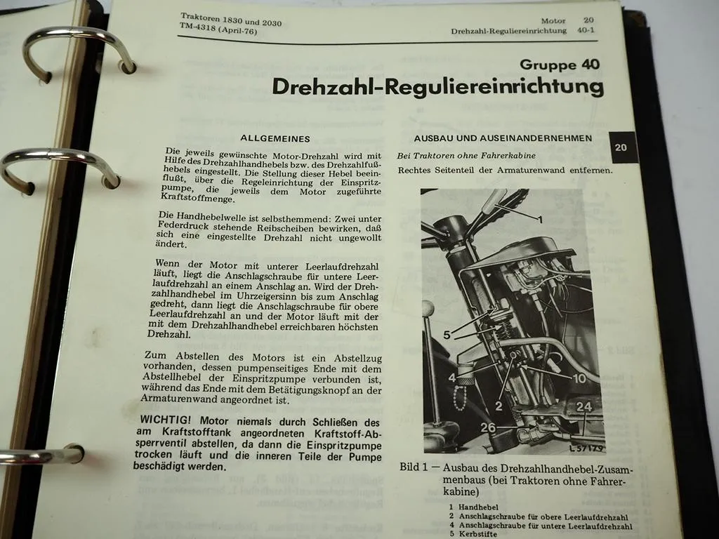 John Deere 1830 2030 Werkstatthandbuch Technisches Handbuch Reparaturanleitung
