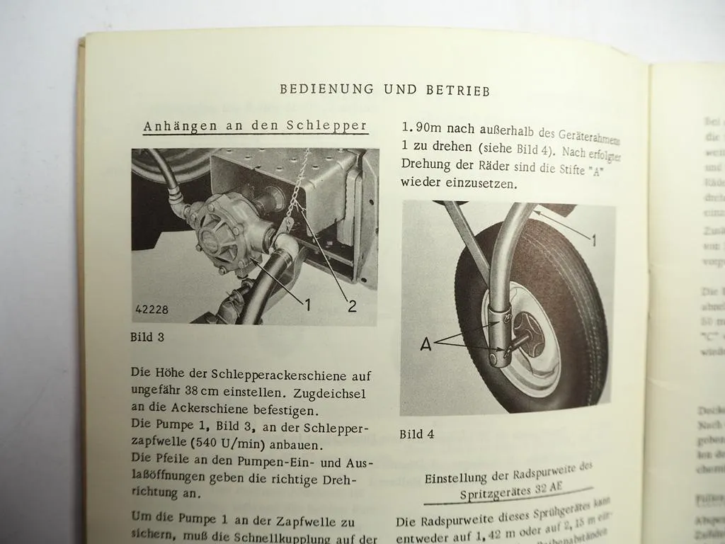 John Deere 29BE 32AE Spritzgerät Betriebsanleitung 1960er Jahre