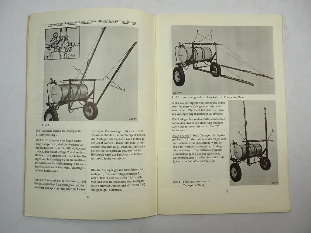John Deere 29BE 32AE Spritzgerät Betriebsanleitung 1960er Jahre