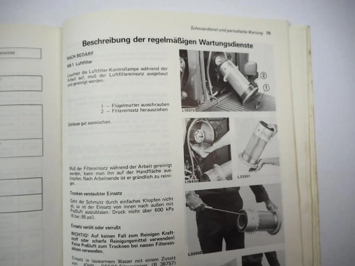 John Deere 3040 3140 Schlepper ab 430000L Betriebsanleitung 1980er Jahre