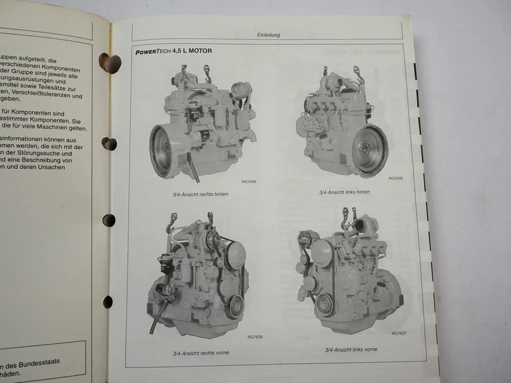 John Deere 4045 6068 Powertech Dieselmotor 4,5l 6,8l Werkstatthandbuch 1996