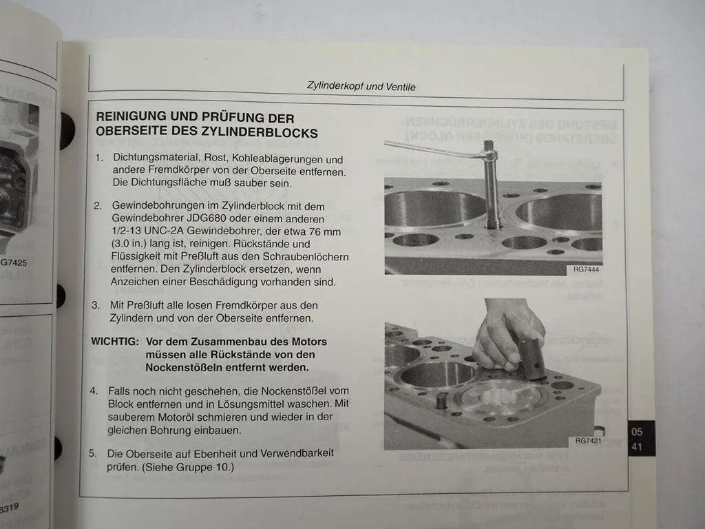 John Deere 4045 6068 Powertech Dieselmotor 4,5l 6,8l Werkstatthandbuch 1996