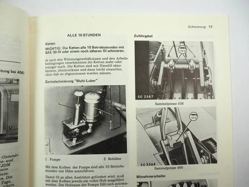 John Deere 456 466 Hochdruck Sammelpresse Betriebsanleitung Bedienungsanleitung
