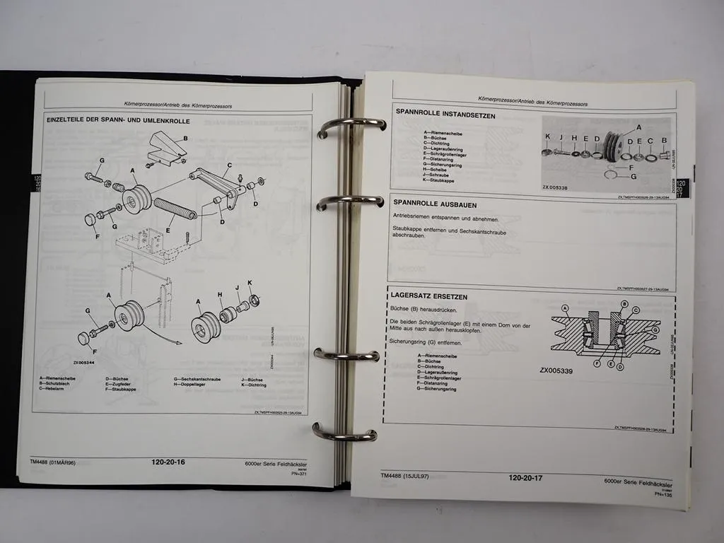 John Deere 6610 6710 6810 6910 Feldhäcksler Werkstatthandbuch 1997