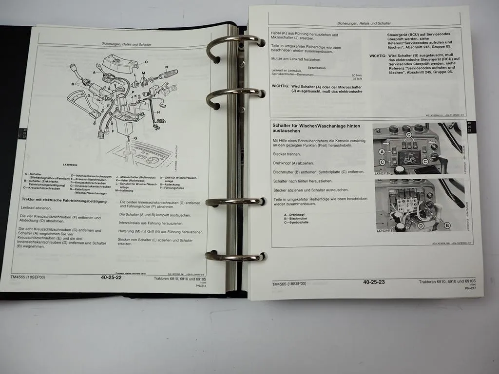 John Deere 6810 6910 6910S Traktor Werkstatthandbuch Reparaturanleitung 2000