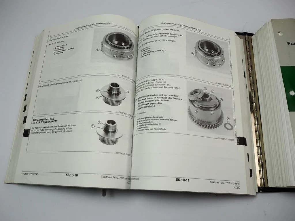 John Deere 7610 7710 7810 Reparaturanleitung & Prüfung Werkstatthandbuch 1997