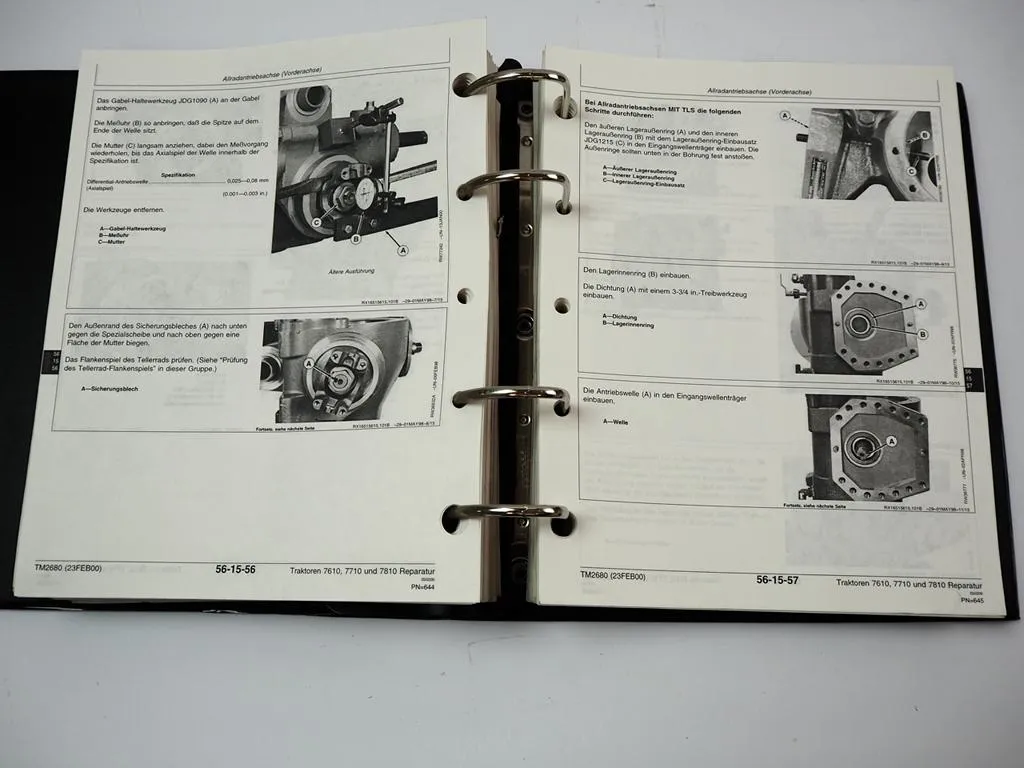 John Deere 7610 7710 7810 Traktor Reparaturanleitung Werkstatthandbuch 2000