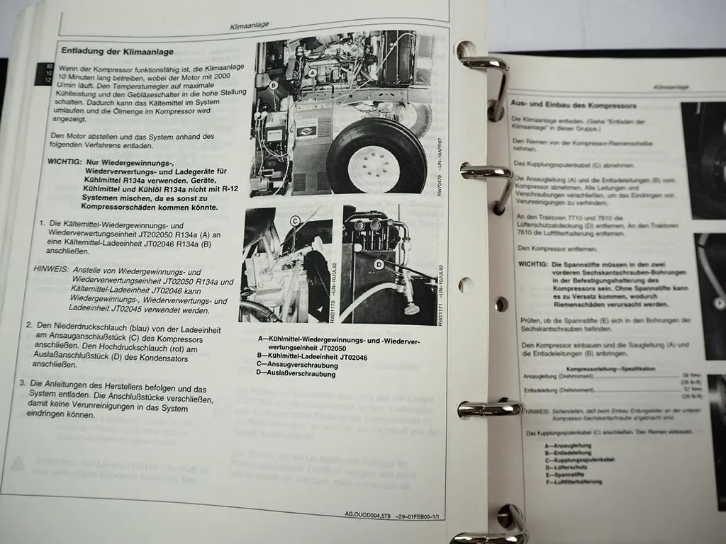 John Deere 7610 7710 7810 Traktor Reparaturanleitung Werkstatthandbuch 2000