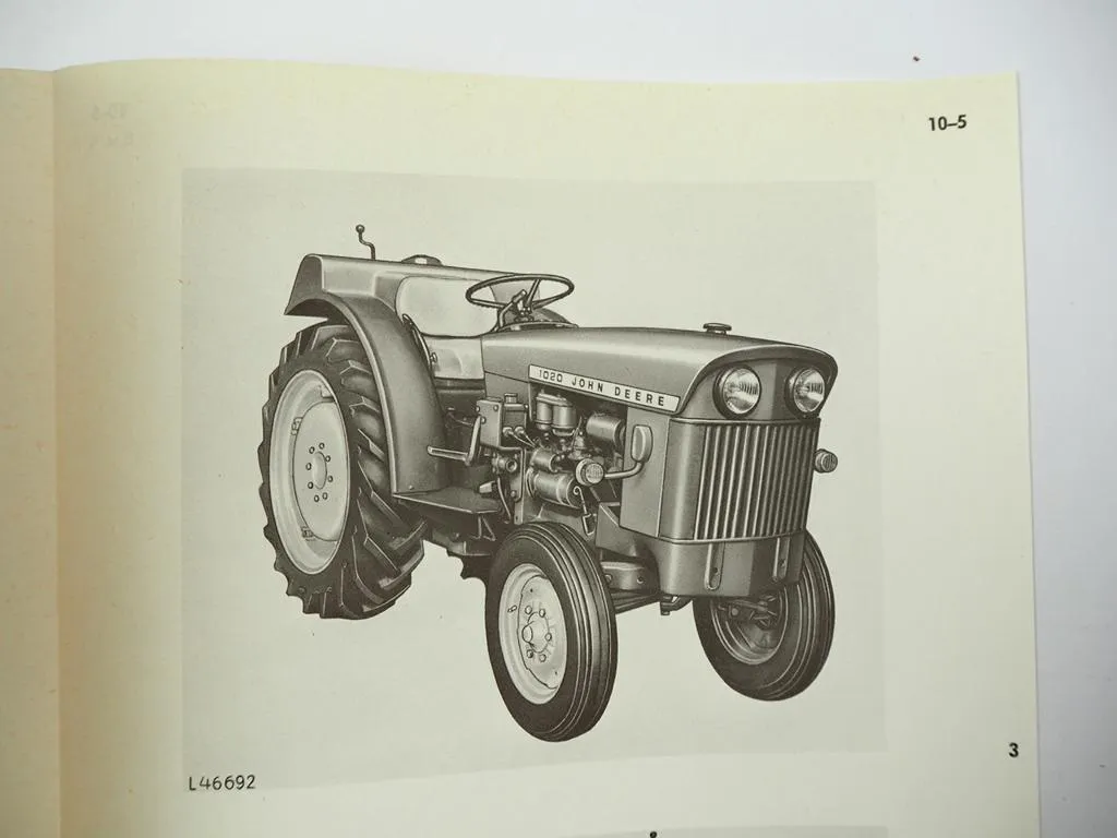 John Deere 820 920 1020VU Schlepper Werkstatthandbuch Reparaturanleitung 1967