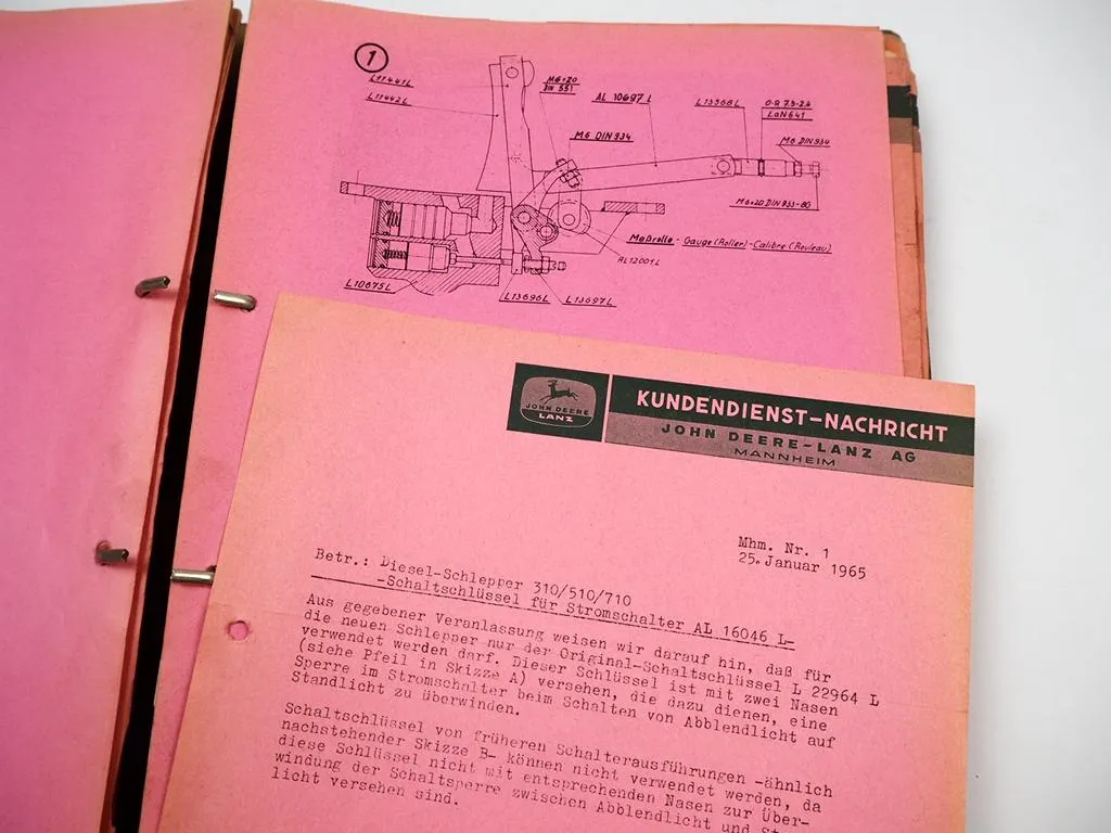 John Deere Lanz 300 500 700 Schlepper Kundendienst Nachrichten 1961 - 1965