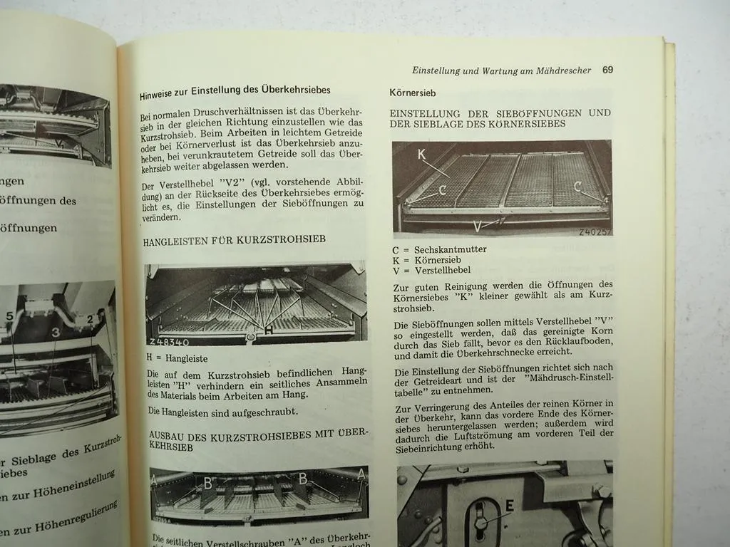 John Deere MD 950 960 970 Mähdrescher Betriebsanleitung Ersatzteilliste