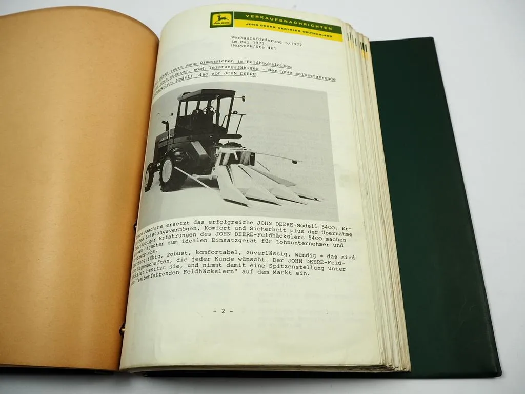 John Deere Verkaufshandbuch Schlepper 310 510 710 Mähdrescher 330 430 530 630