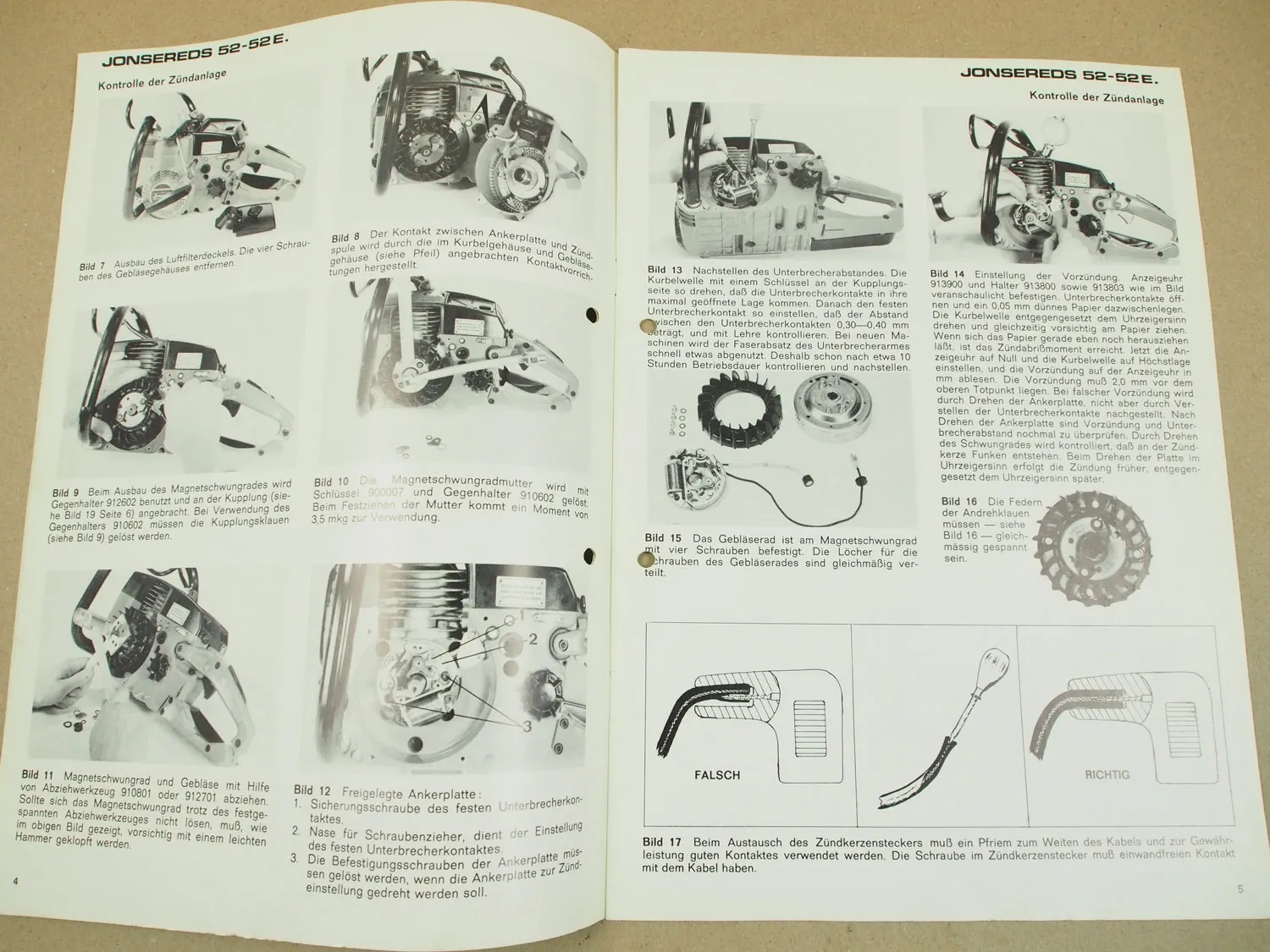 Jonsered 52 52E Motorsäge Kettensäge Werkstatthandbuch Reparaturhandbuch