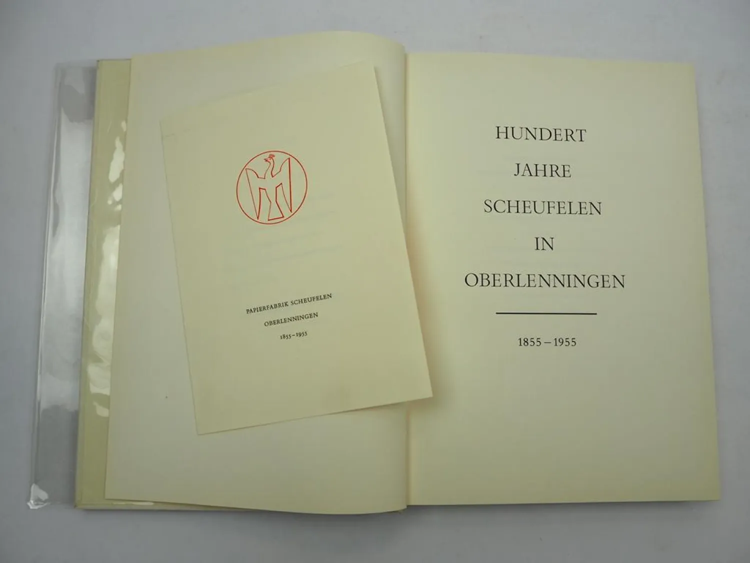 Jubiläumsausgabe Festschrift 100 J. Papierfabrik Scheufelen Oberlenningen 1955