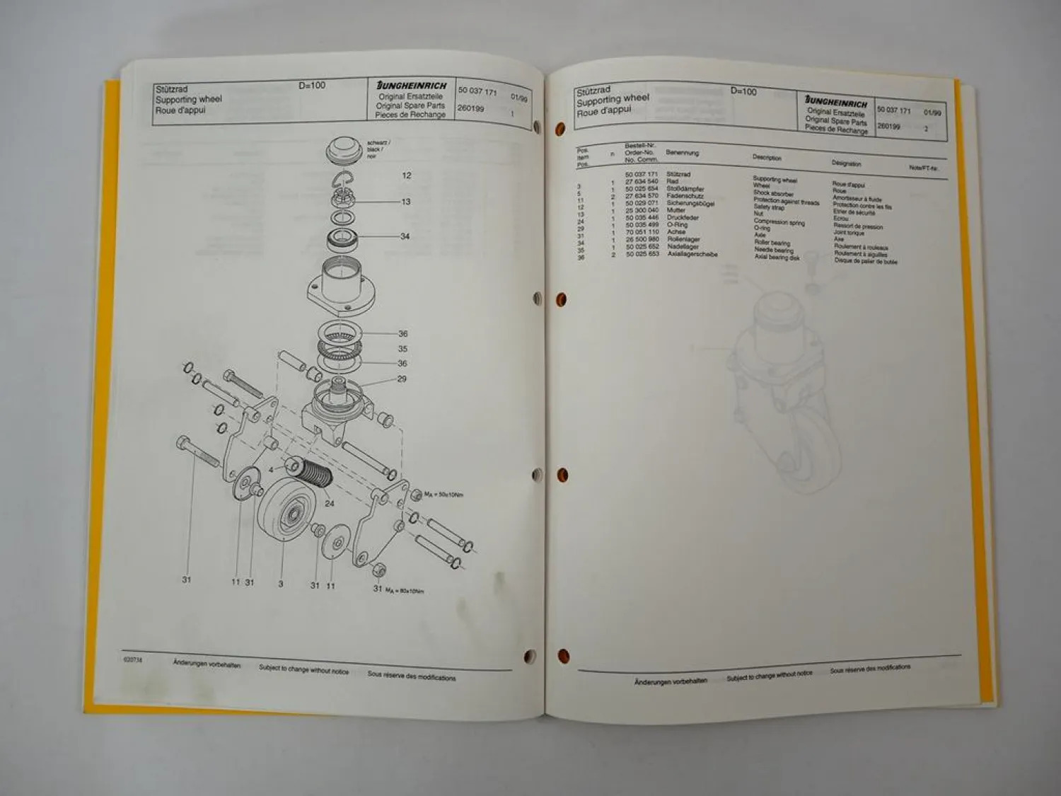 Jungheinrich ELE 16 18 20 Elektro Hubwagen Ersatzteilliste Parts List 1996