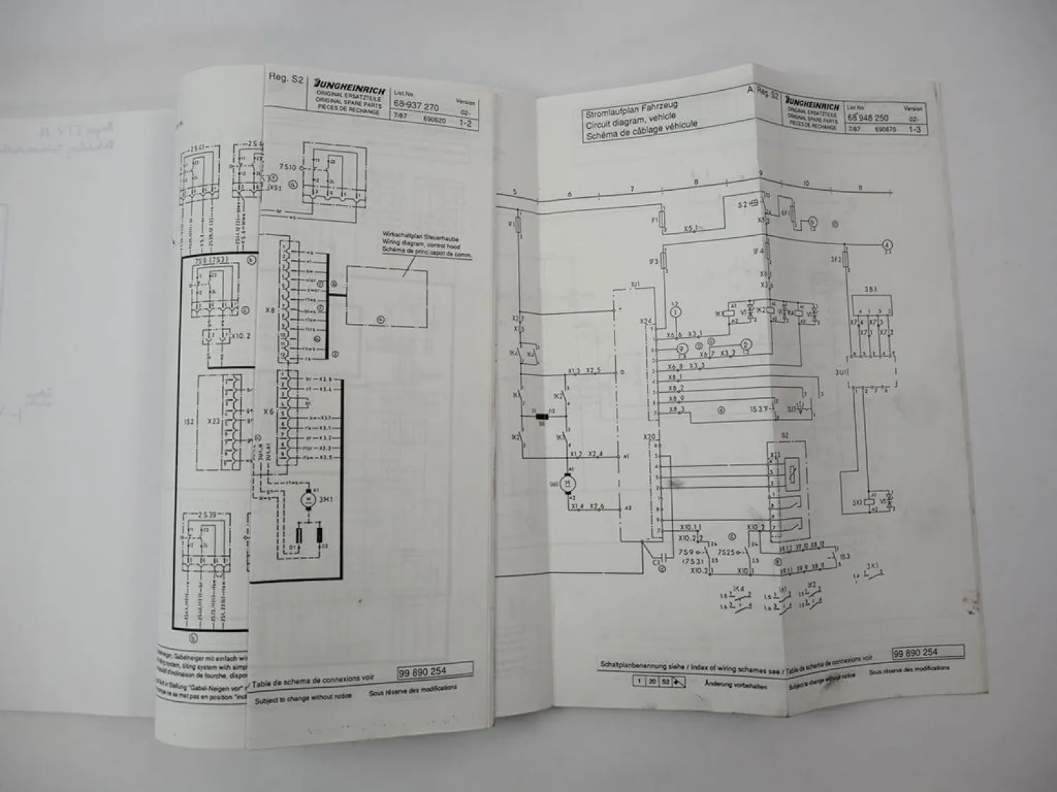 Jungheinrich ETM/V 10 12 Elektro Gabelstapler Ersatzteilliste Parts List 1994