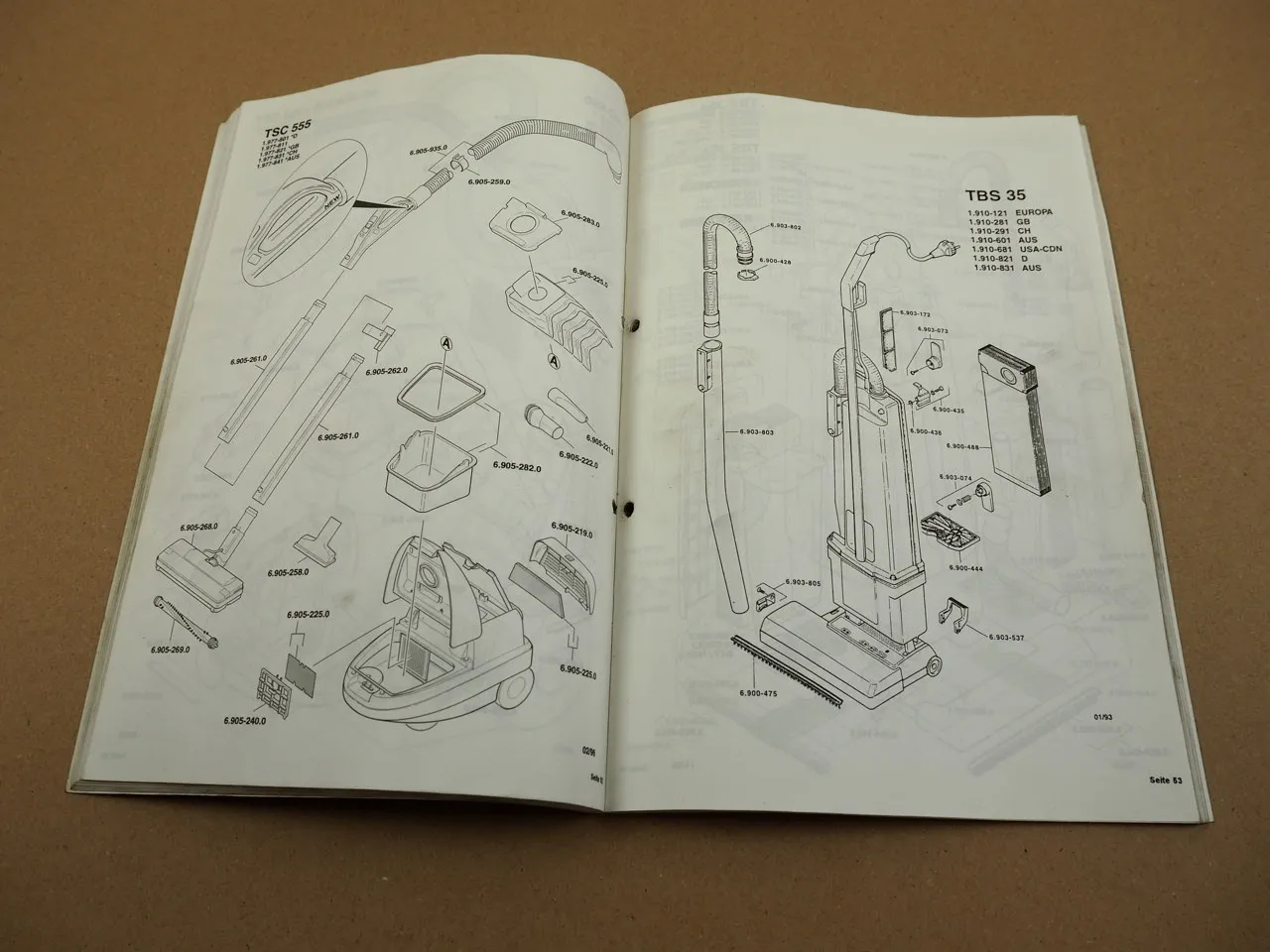 Kärcher CPE Ersatzteillisten 1998 Reinigungsgeräte Sauger Reiniger ...