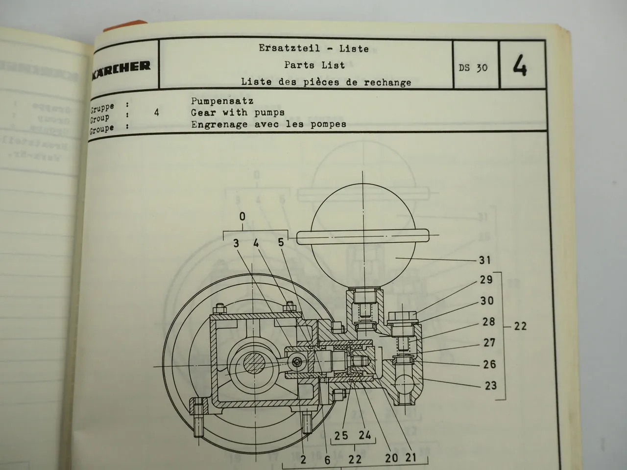 Kärcher DS 30 36 Dampfstrahlreiniger Betriebsanleitung Ersatzteilliste ca. 1967