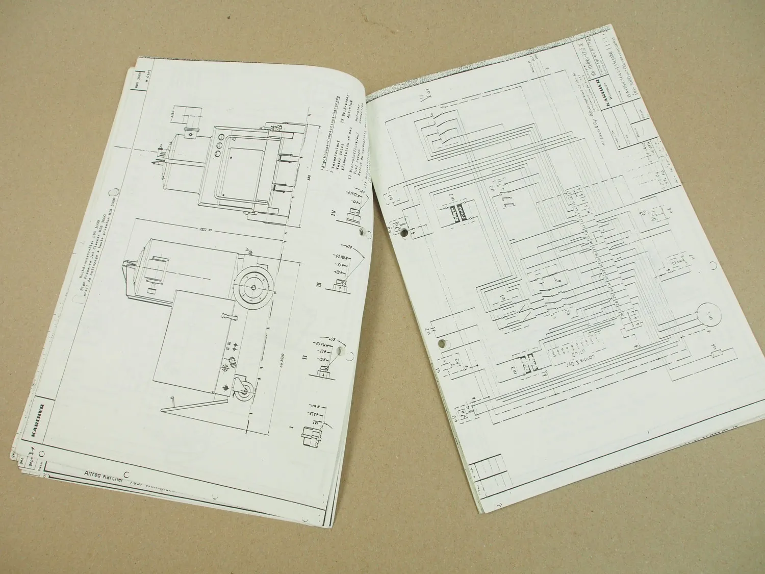 Kärcher HDS3000 Betriebsanleitung Bedienung Ersatzteilliste ca 1985