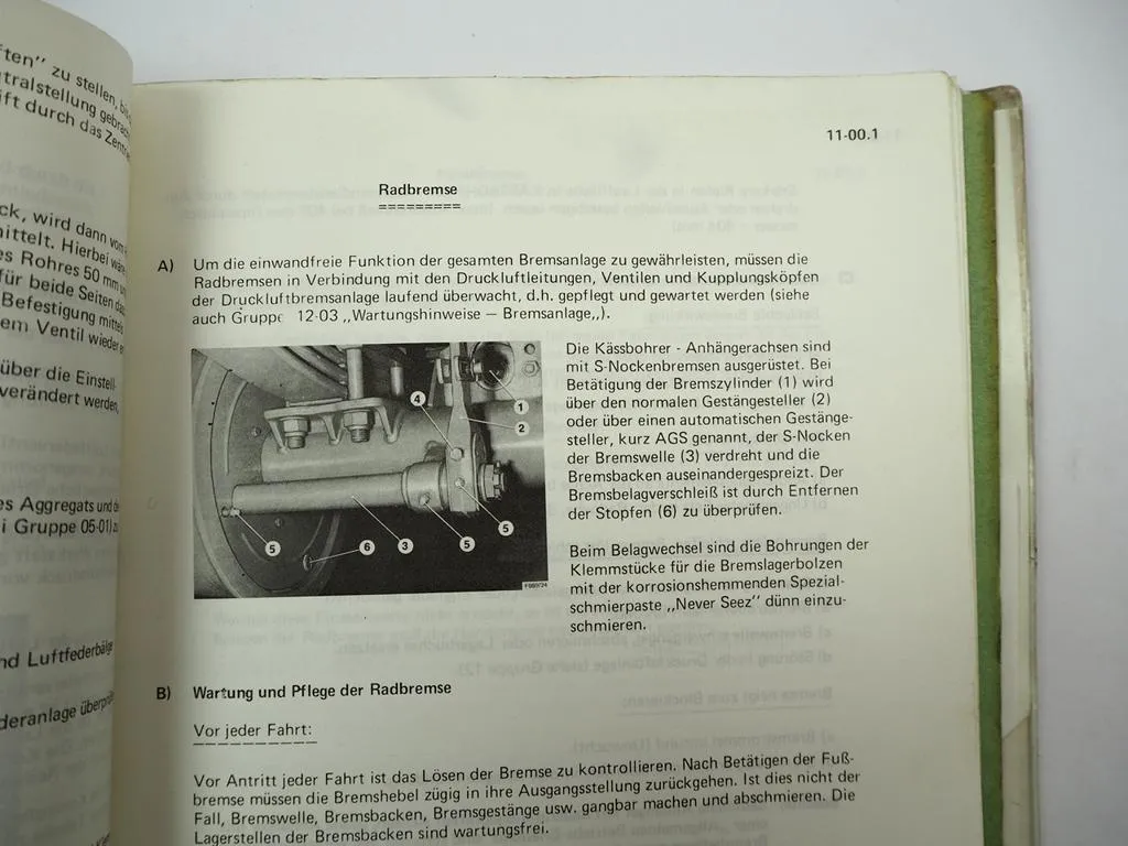 Kässbohrer SB13 Brückensattelanhänger Betriebsanleitung Ersatzteilliste ca. 1977