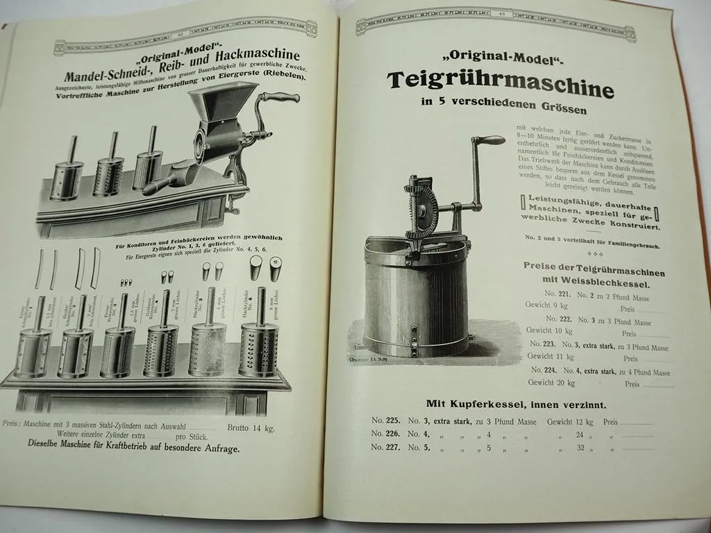 Katalog Hotel & Haushaltungs Maschinen 1910 Wilhelm Model in Feuerbach Stuttgart