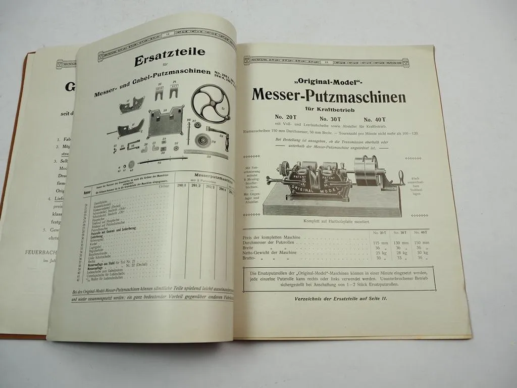 Katalog Hotel & Haushaltungs Maschinen 1910 Wilhelm Model in Feuerbach Stuttgart