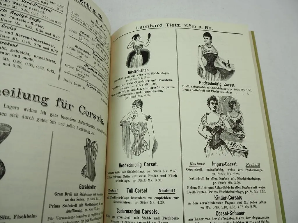 Katalog Verkaufshaus Leonhard Tietz Köln 1896 über Möbel Bedarfsartikel Haushalt