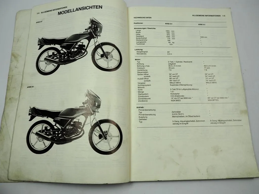 Kawasaki AR50 AR80 A1 AE50 AE80 Werkstatthandbuch Reparaturanleitung 1981