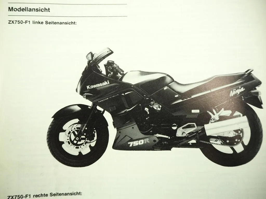 Kawasaki GPX 750 R ZX750F1 Werkstatthandbuch Reparaturanleitung 1986