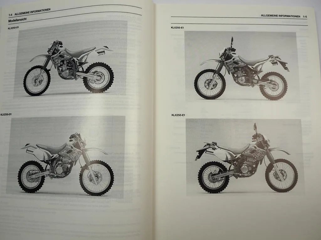 Kawasaki KLX 250 D1 E1 Werkstatthandbuch Reparaturanleitung