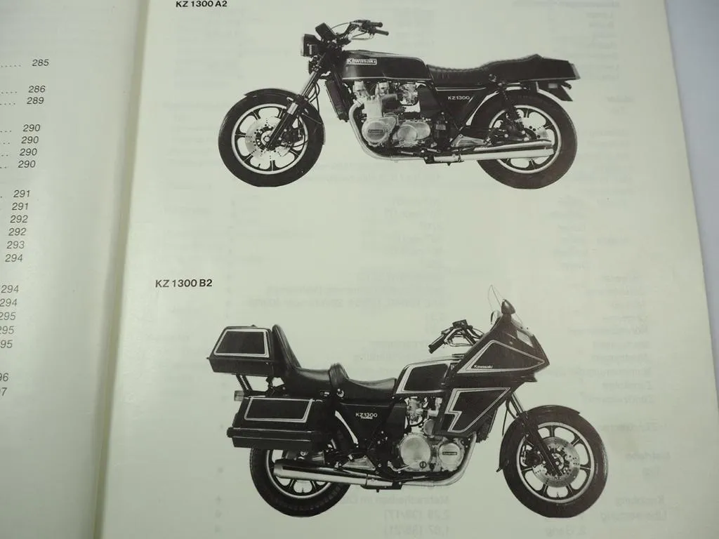 Kawasaki KZ1300 Z1300 A1 A2 A3 B2 ZG1300 A1 Werkstatthandbuch Ergänzung 1980-84