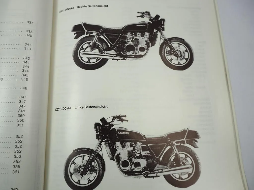 Kawasaki KZ1300 Z1300 A1 A2 A3 B2 ZG1300 A1 Werkstatthandbuch Ergänzung 1980-84