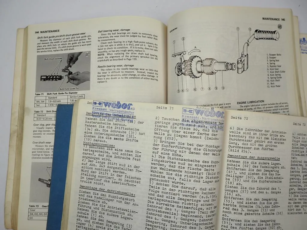 Kawasaki KZ750 Z750 H2 Repair Shop Manual Werkstatthandbuch 1975