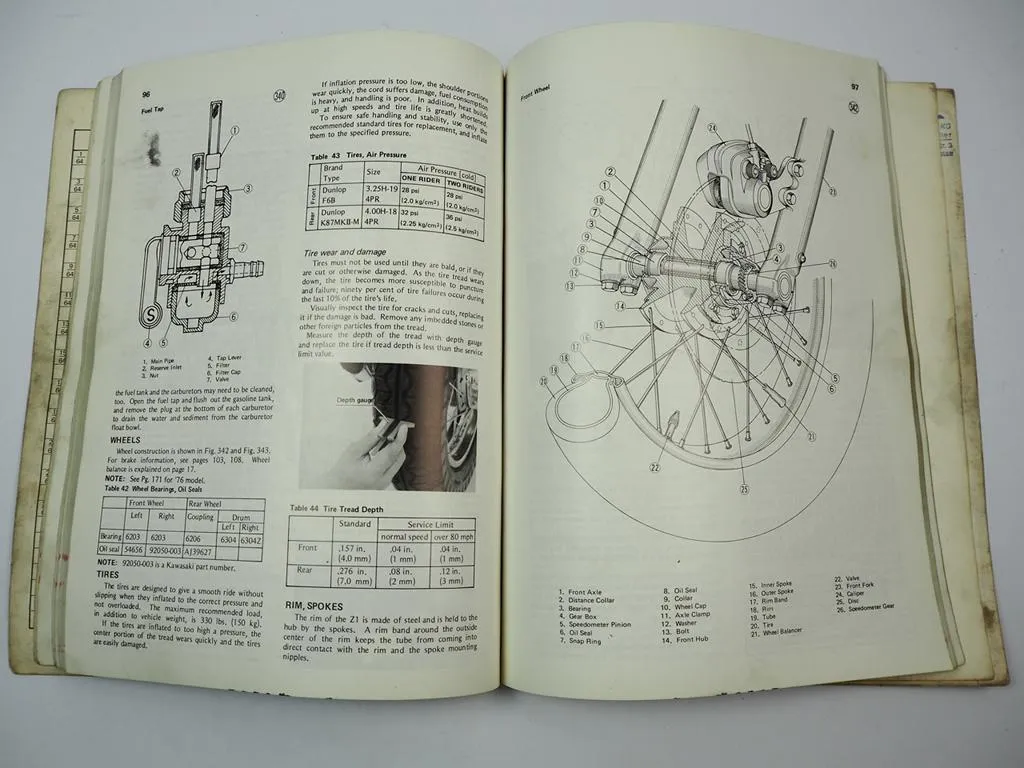 Kawasaki KZ900 Z900 Z1 A B A4 1972-77 Service Shop Manual Repair & Maintenance